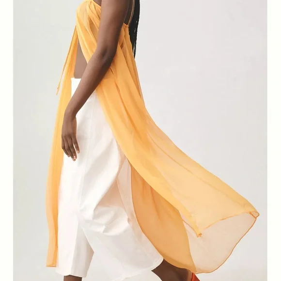 Sunday in Brooklyn Sheer Longline Cami in Orange - O/S - Picture 4 of 13